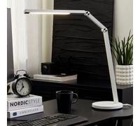 Beliani Desk Led Lamp White With Base, Stepless Dimming Touch Control, 48Cm