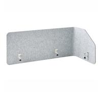 Beliani Desk Screen Foldy Light Grey