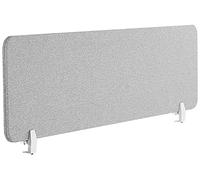 Beliani Desk Screen Light Grey Pet Felt Rectangular Acoustic Board | Partial Assembly Required, 160 x 40 cm