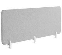 Beliani Desk Screen Light Grey Pet Felt Rectangular Acoustic Board | Partial Assembly Required, 180 x 40 cm