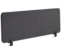 Beliani Desk Screen PET Acoustic Board Fabric Upholstered 160 x 40 cm Dark Grey Wally