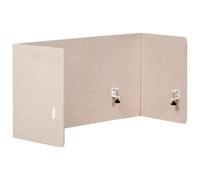 Beliani Desk Screen Soloa Beige