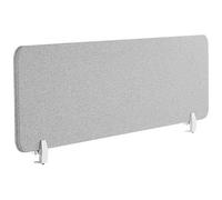 Beliani Desk Screen PET Acoustic Board Fabric Upholstered 160 x 40 cm Light Grey Wally