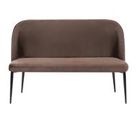 Beliani Dining Bench 2 Seater Osby Velvet Dark Brown