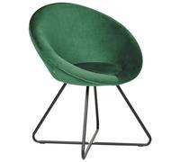 Beliani Dining Chair Floby Ii Velvet Emerald Green, Green