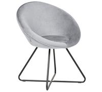 Beliani Dining Chair Floby Ii Velvet Light Grey