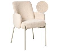 Beliani Dining Chair Magee Boucle Light Beige