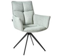 Beliani Dining Chair Swivel Corbie Fabric Mint Green