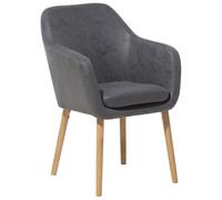 Beliani Dining Chair Yorkville Faux Leather Grey
