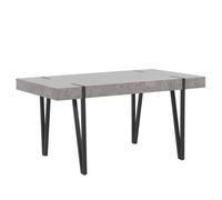 Beliani Dining Table Adena Grey Concrete Effect 150 Cm 90 Cm