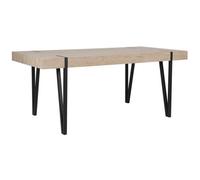 Beliani Dining Table Adena Light Brown 180 Cm 90 Cm