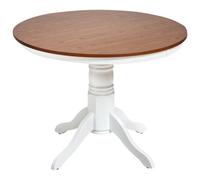Beliani Dining Table Akron Brown Ash Wood 100 Cm 100 Cm Wood