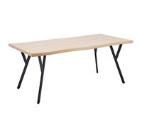 Beliani Dining Table ALTON Light Brown 180 cm 90 cm
