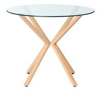 Beliani Dining Table Altura Transparent 90 Cm 90 Cm