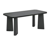 Beliani Dining Table Atlin Black 180 Cm 90 Cm