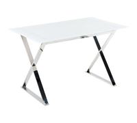 Dining Table ATTICA White 120 cm 70 cm Tempered Glass