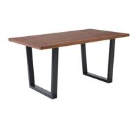 Dining Table AUSTIN Dark Walnut 160 cm 90 cm