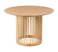 Beliani Dining Table Boyle Light Oak 110 Cm 110 Cm