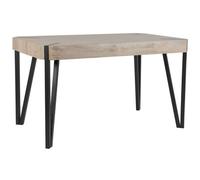 Beliani Dining Table Cambell Taupe 130 Cm 80 Cm, Brown