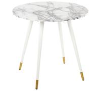 Dining Table GUTIERE White Marble 80 cm 80 cm