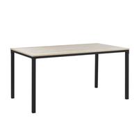 Beliani Dining Table Hockley Light Brown 150 Cm 90 Cm
