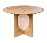 Beliani Dining Table Karlo Light Brown 120 Cm 120 Cm