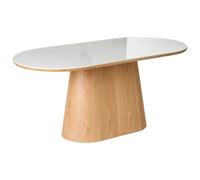Beliani Dining Table Lockhart Light Ash Wood 180 Cm 90 Cm