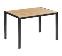 Beliani Dining Table Mann Brown/ Black 120 Cm 80 Cm