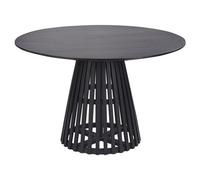Dining Table MESILLA Black 120 cm 120 cm Acacia Wood