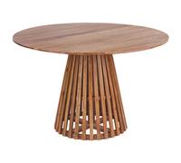 Beliani Dining Table MESILLA Brown 120 cm 120 cm Acacia Wood