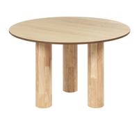 Beliani Dining Table ORIN Light Ash Wood 120 cm 120 cm