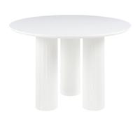 Beliani Dining Table Tulemalu White 120 Cm 120 Cm