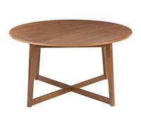 Beliani Dining Table Waipori Dark Oak 140 Cm 140 Cm