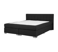 Beliani Divan Bed Fabric ADMIRAL 160 x 200 cm (EU King Size) Black, Black