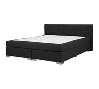 Beliani Divan Bed Fabric Admiral 180 X 200 Cm Eu Super King Black, Black
