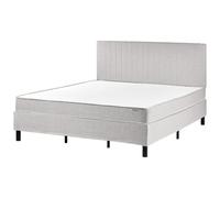 Beliani Divan Bed Fabric Countess 180 X 200 Cm (Eu Super King) Light Grey