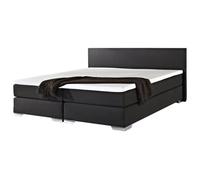 Beliani Divan Bed Fabric President 180 X 200 Cm Eu Super King Black, Black