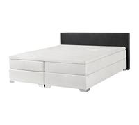 Beliani Divan Bed Faux Leather President 160 X 200 Cm (Eu King Size) Black/ White