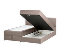 Beliani Divan Bed with Storage Fabric BARONET 180 x 200 cm (EU Super King) Taupe, Brown