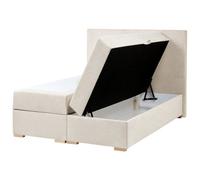 Divan Bed with Storage Fabric MAJOR 120 x 200 cm (EU Small Double) Light Beige