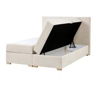 Beliani Divan Bed With Storage Major Fabric Light Beige 140 X 200 Cm (Eu Double)
