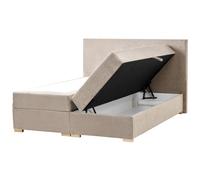 Divan Bed with Storage MAJOR Fabric Taupe 160 x 200 cm (EU King Size)
