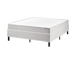 Beliani Divan Bed Without Headboard Fabric Countess 140 X 200 Cm (Eu Double) Light Grey