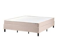Beliani Divan Bed Without Headboard Fabric Countess 180 X 200 Cm (Eu Super King) Beige