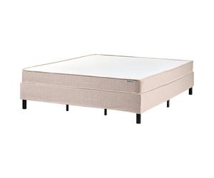 Beliani Divan Bed Without Headboard Fabric Countess 180 X 200 Cm (Eu Super King) Beige