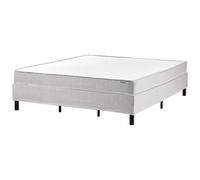 Beliani Divan Bed Without Headboard Fabric Countess 180 X 200 Cm (Eu Super King) Light Grey