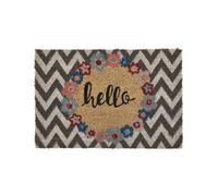 Beliani Doormat Tahan Multicolour 40 X 60 Cm Text Coir