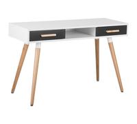 Beliani Dressing Table Home Office Desk Frisco Grey 120 Cm 45 Cm With Storage