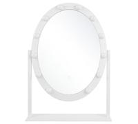 Beliani Dressing Table Mirror Led Rostrenen White