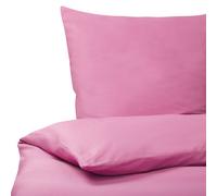Beliani Duvet Cover Set Harmonridge Sateen Cotton 220 X 240 Cm Pink